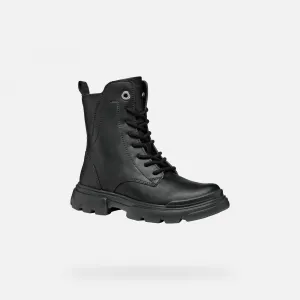 Black Girls Ankle Boots Geox Junette - Girls