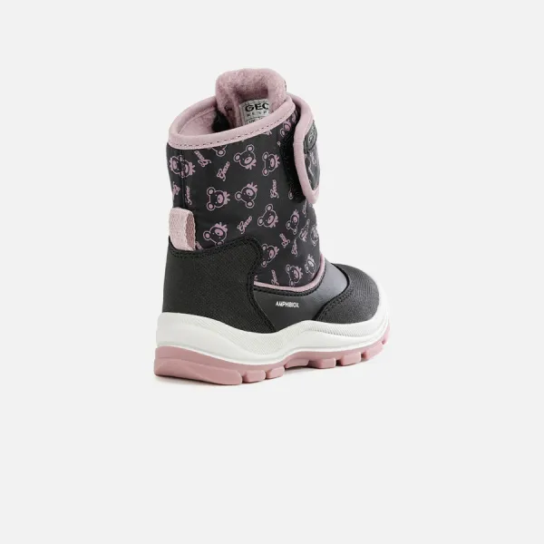 Black Girls Ankle Boots Geox Flanfil ABX - Girls