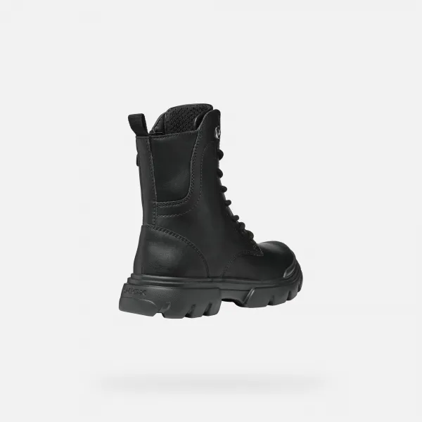 Black Girls Ankle Boots Geox Junette - Girls