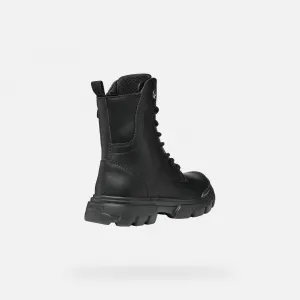 Black Girls Ankle Boots Geox Junette - Girls