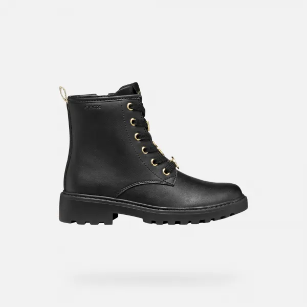 Black Girls Ankle Boots Geox Casey Harry Potter - Girls