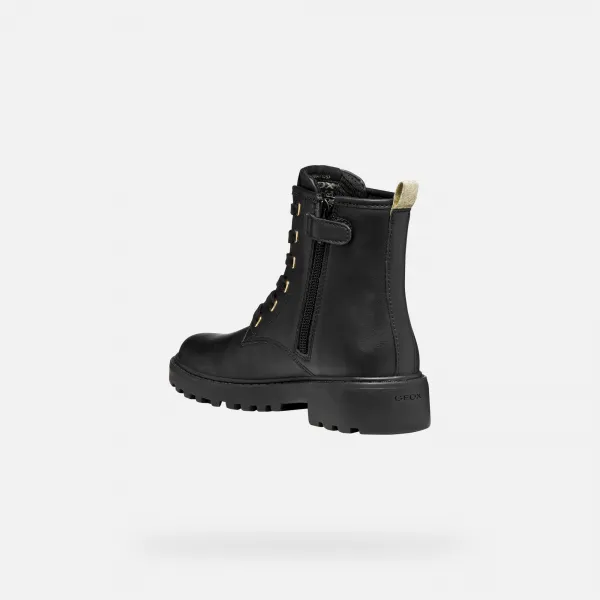 Black Girls Ankle Boots Geox Casey Harry Potter - Girls