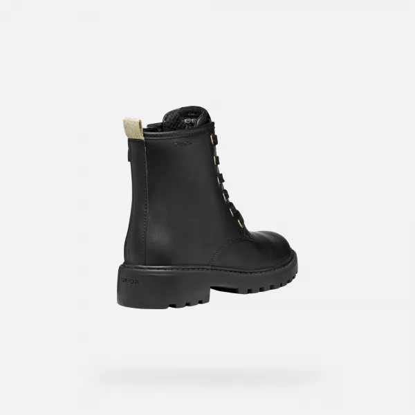 Black Girls Ankle Boots Geox Casey Harry Potter - Girls