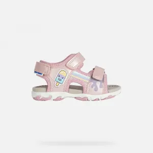 Pink Girls Sandals Geox Flaffee - Girls