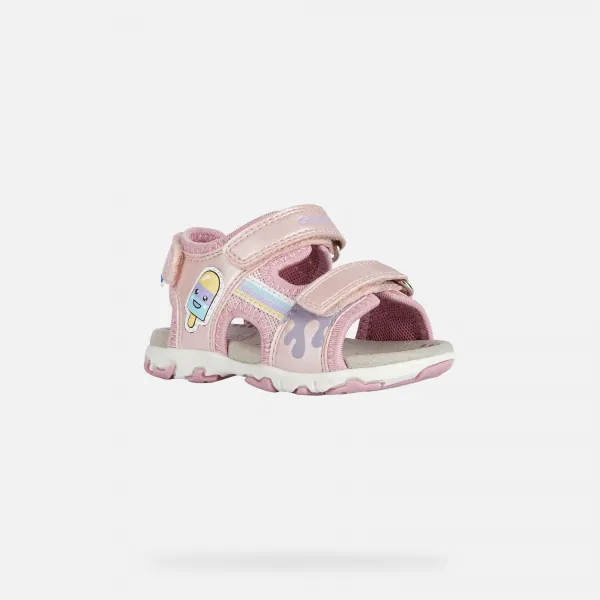 Pink Girls Sandals Geox Flaffee - Girls