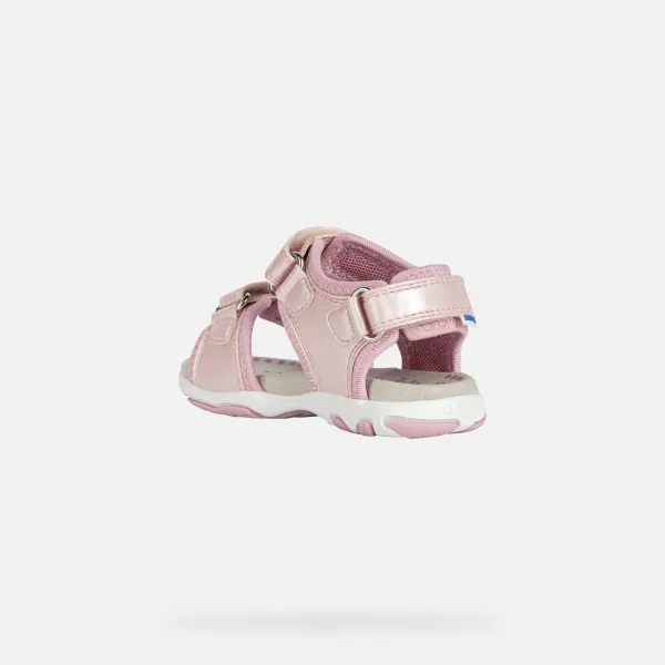 Pink Girls Sandals Geox Flaffee - Girls