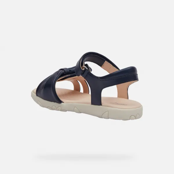 Dark Blue Girls' Sandals Geox Haiti - Girls
