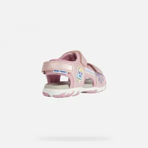 Pink Girls Sandals Geox Flaffee - Girls