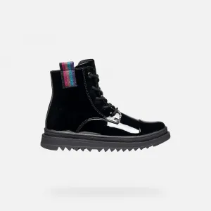 Black Girls Ankle Boots Geox Gillyja - Girls