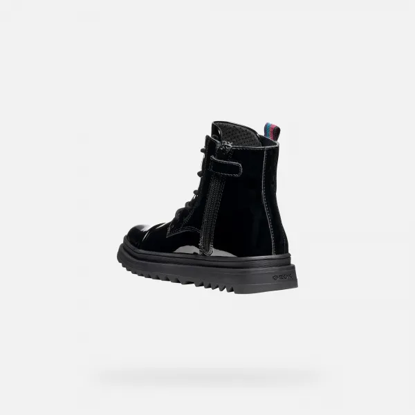 Black Girls Ankle Boots Geox Gillyja - Girls
