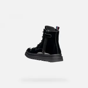 Black Girls Ankle Boots Geox Gillyja - Girls