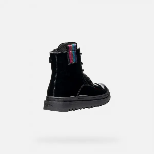 Black Girls Ankle Boots Geox Gillyja - Girls