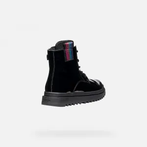 Black Girls Ankle Boots Geox Gillyja - Girls