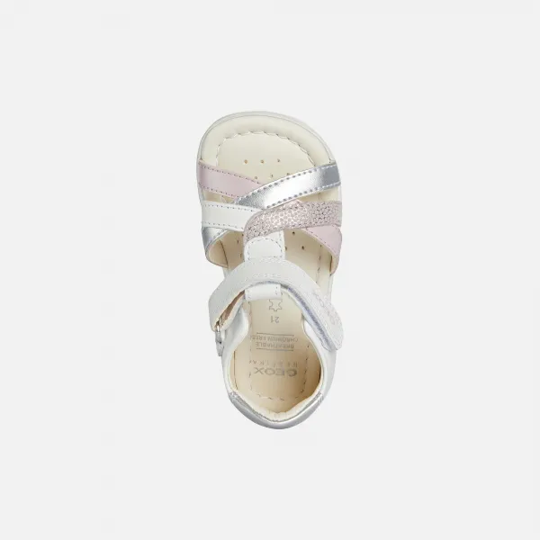 White Girls Sandals Geox Alul - Girls
