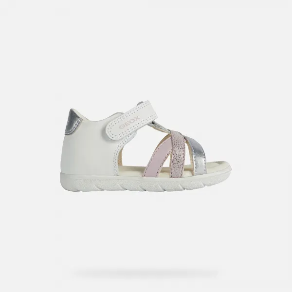 White Girls Sandals Geox Alul - Girls
