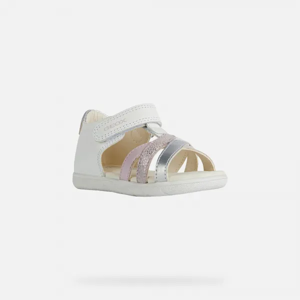 White Girls Sandals Geox Alul - Girls