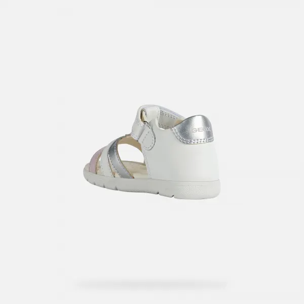 White Girls Sandals Geox Alul - Girls