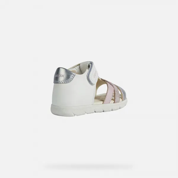 White Girls Sandals Geox Alul - Girls