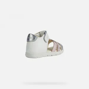 White Girls Sandals Geox Alul - Girls