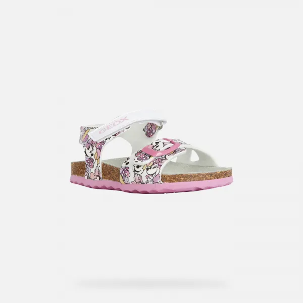 White Girls Sandals Geox Chalki - Girls