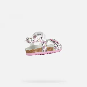 White Girls Sandals Geox Chalki - Girls