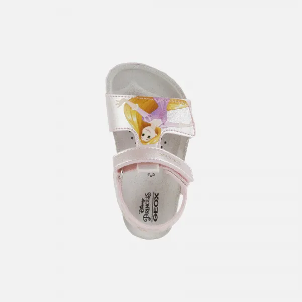 Light Pink Girls Sandals Geox Chalki - Girls