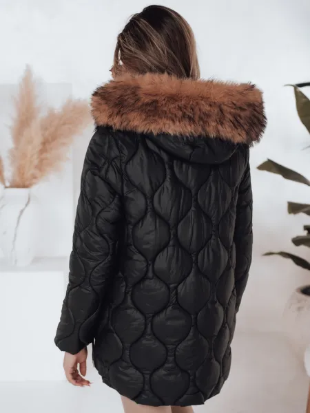 Dámska zimná bunda LUMORE s kapucňou, khaki