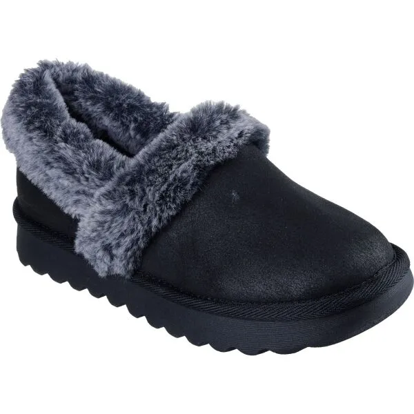 Skechers COZY UP Dámske zateplené papuče, čierna, veľkosť