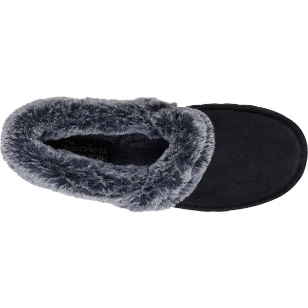 Skechers COZY UP Dámske zateplené papuče, čierna, veľkosť