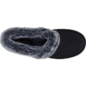 Skechers COZY UP Dámske zateplené papuče, čierna, veľkosť
