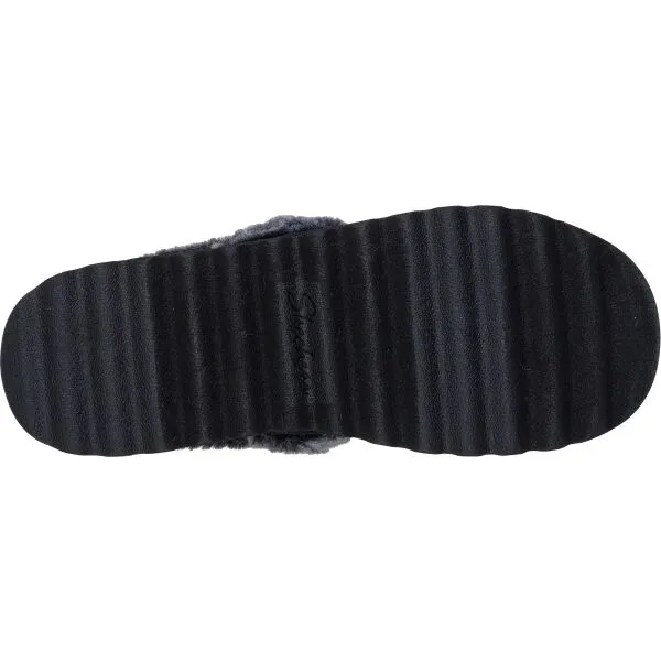 Skechers COZY UP Dámske zateplené papuče, čierna, veľkosť