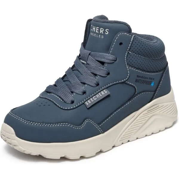 Skechers UNO LITE Detská zateplená obuv, sivá, veľkosť