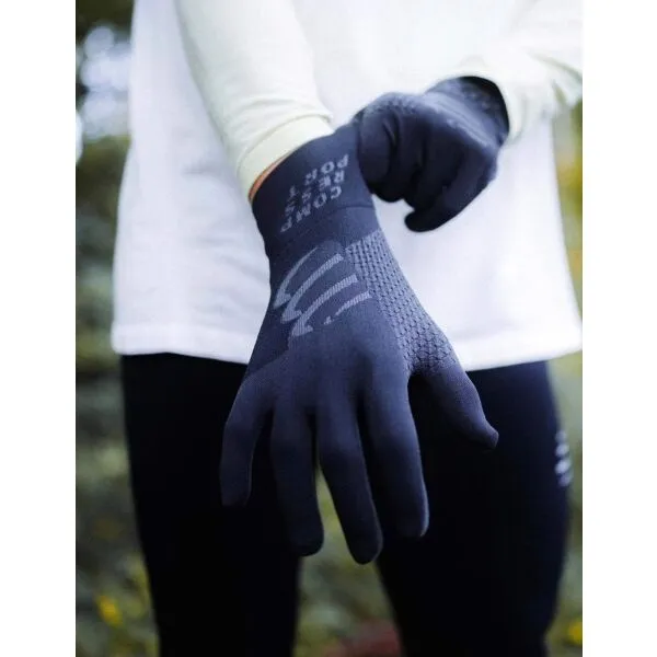 Compressport 3D THERMO GLOVES Unisex bežecké rukavice, čierna, veľkosť