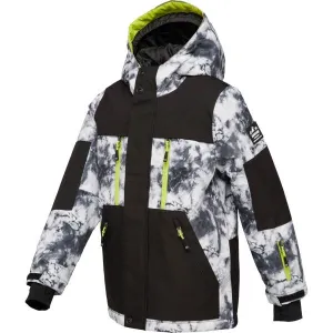 Lewro BENINO Chlapčenská snowboardová zimná bunda, čierna, veľkosť 128-134