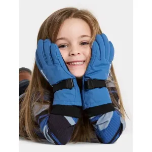 DIDRIKSONS BIGGLES Detské prstové rukavice, modrá, veľkosť 8-10Y