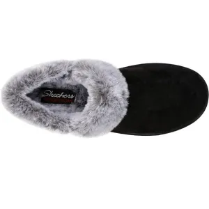 Skechers COZY CAMPFIRE Dámske zateplené papuče, čierna, veľkosť