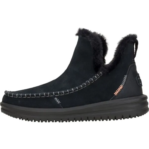 HEY DUDE CAMDEN SUEDE Dámska voľnočasová obuv, čierna, veľkosť