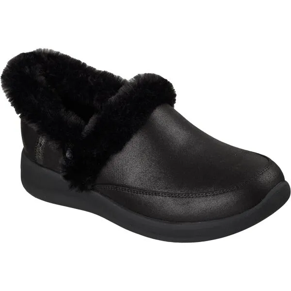 Skechers COZY ESCAPE Dámske zateplené papuče, čierna, veľkosť
