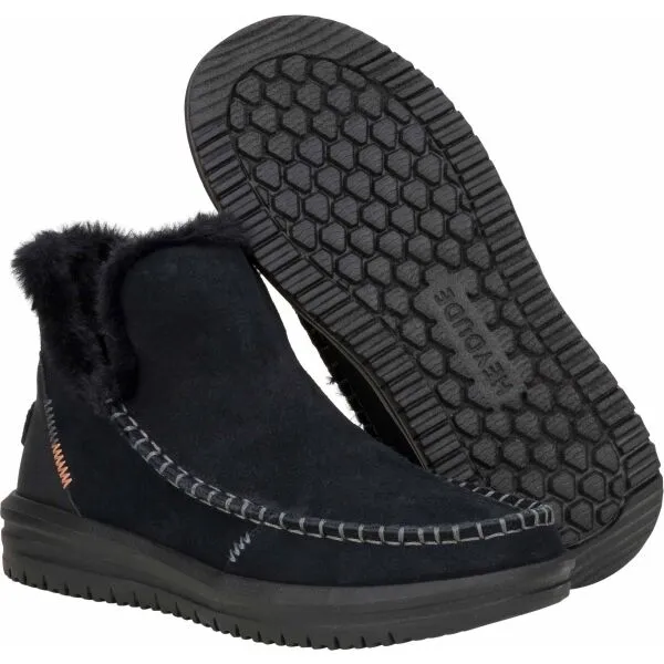 HEY DUDE CAMDEN SUEDE Dámska voľnočasová obuv, čierna, veľkosť