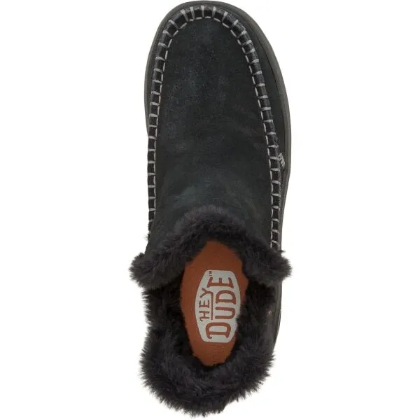 HEY DUDE CAMDEN SUEDE Dámska voľnočasová obuv, čierna, veľkosť