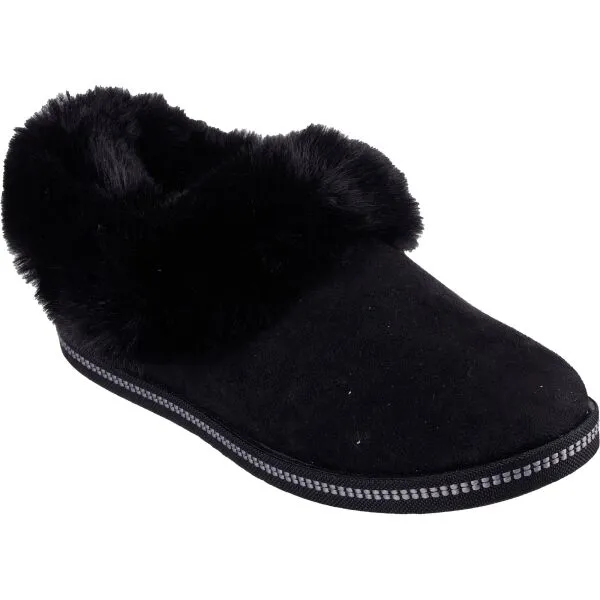 Skechers COZY CAMPFIRE Dámske zateplené papuče, čierna, veľkosť