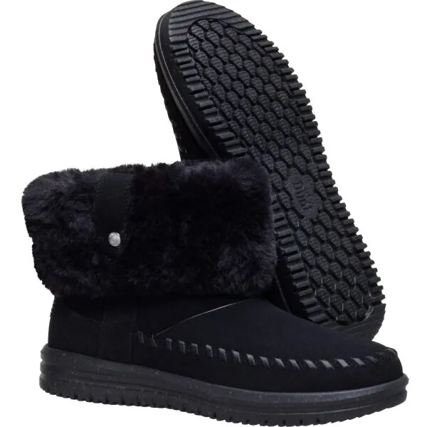 HEY DUDE CAMDEN CUFF CLASSIC COZY Dámska zimná obuv, čierna, veľkosť