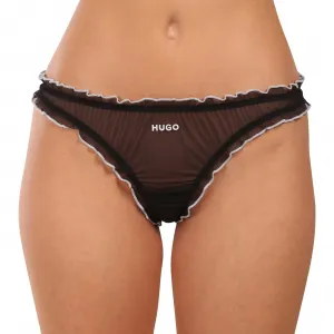 3PACK dámske tangá HUGO čierne (50550109 001) M