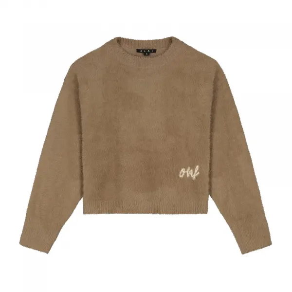 Olaf Fluffy Script Logo Knit W "Starfish" (W220704-STARFISH)