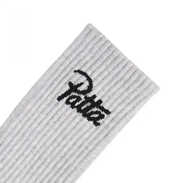 Patta Script Logo Sports Socks "Melange Grey" (2020-396-0016-050)