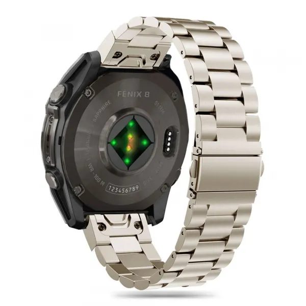Tech-Protect Stainless remienok na Garmin Fenix 5 / 6 / 6 Pro / 7 / 8 47mm / E, titanium
