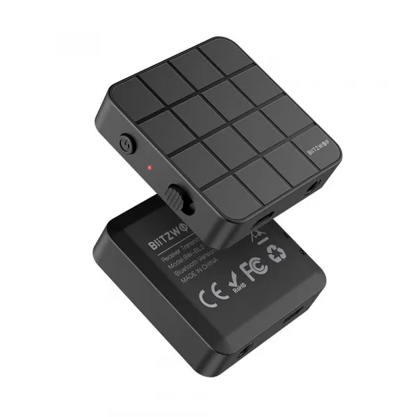 BlitzWolf BW-BL2 Bluetooth vysielač / prijímač 3.5mm jack, čierny (BW-BL2)