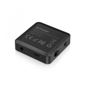 BlitzWolf BW-BL2 Bluetooth vysielač / prijímač 3.5mm jack, čierny (BW-BL2)