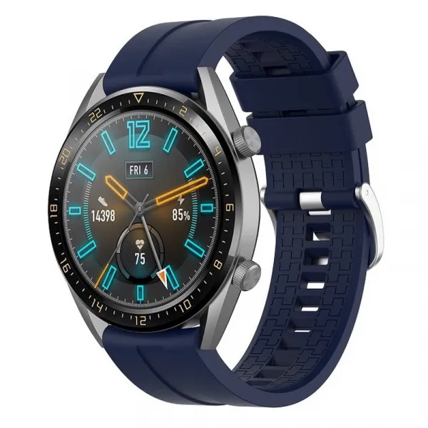 BStrap Silicone Cube remienok na Huawei Watch GT 42mm, dark blue (SHU004C04)