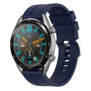 BStrap Silicone Cube remienok na Huawei Watch GT 42mm, dark blue (SHU004C04)